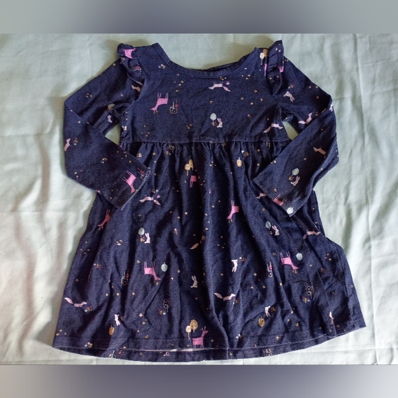 ‼️5 items for $8‼️Girls' Enchanted Forest  Dress with Pink Accents - Picture 1 of 3